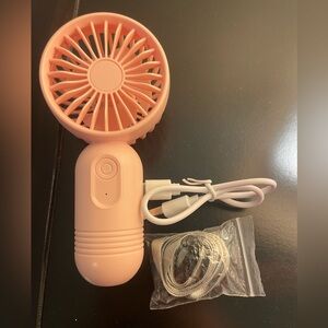 Portable Pink Handheld Fan